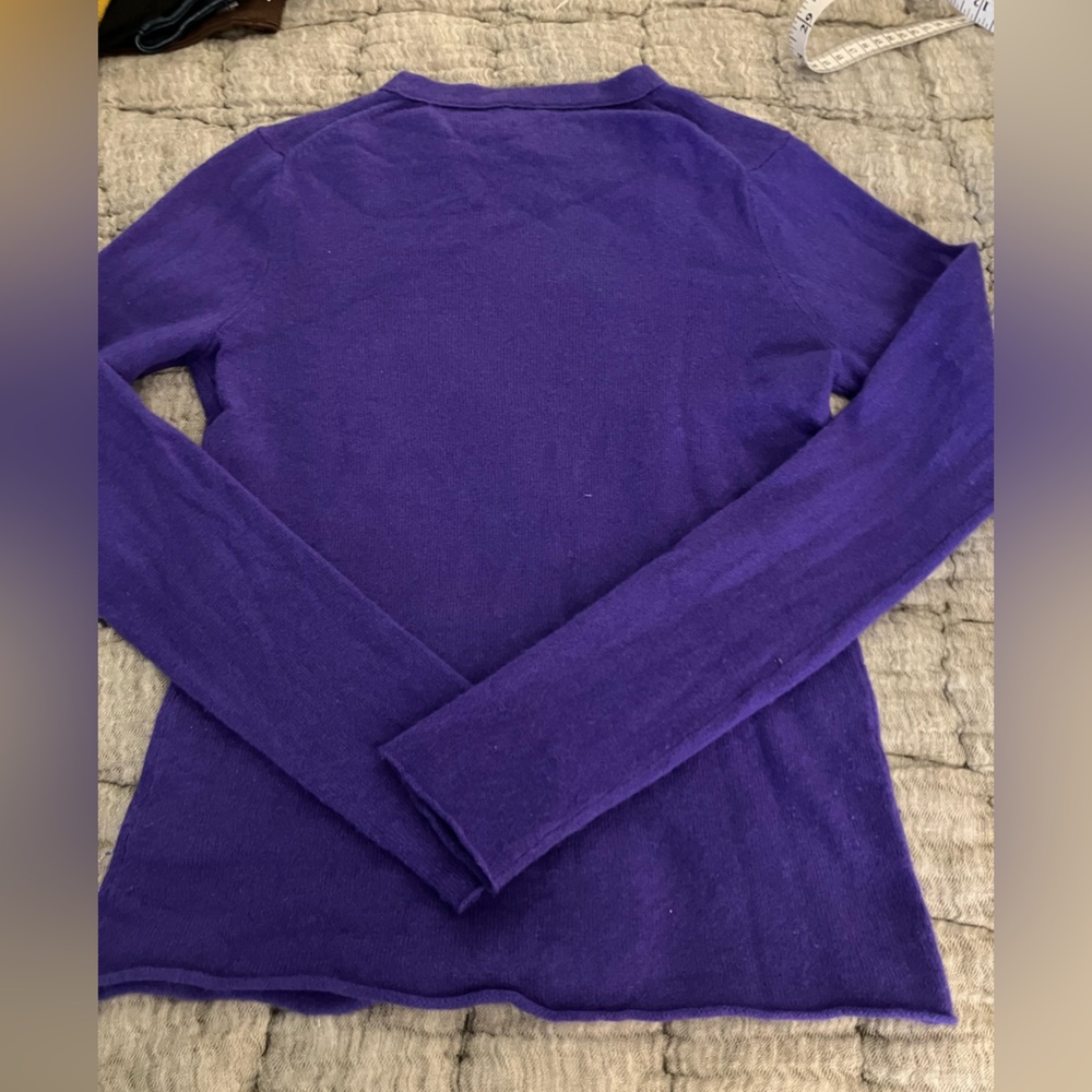 J. Crew Deep Purple Crewneck Sweater - Picture 3 of 5